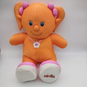 Vintage 1998 Jellabies Amber Orange 19” Plush Toy! Retired ~ READ